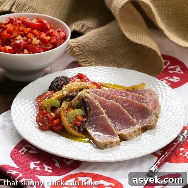 Tuna Confit with Black Olive Tapenade and Fresh Tomato Salsa 4 Tuna Confit with Black Olive Tapenade