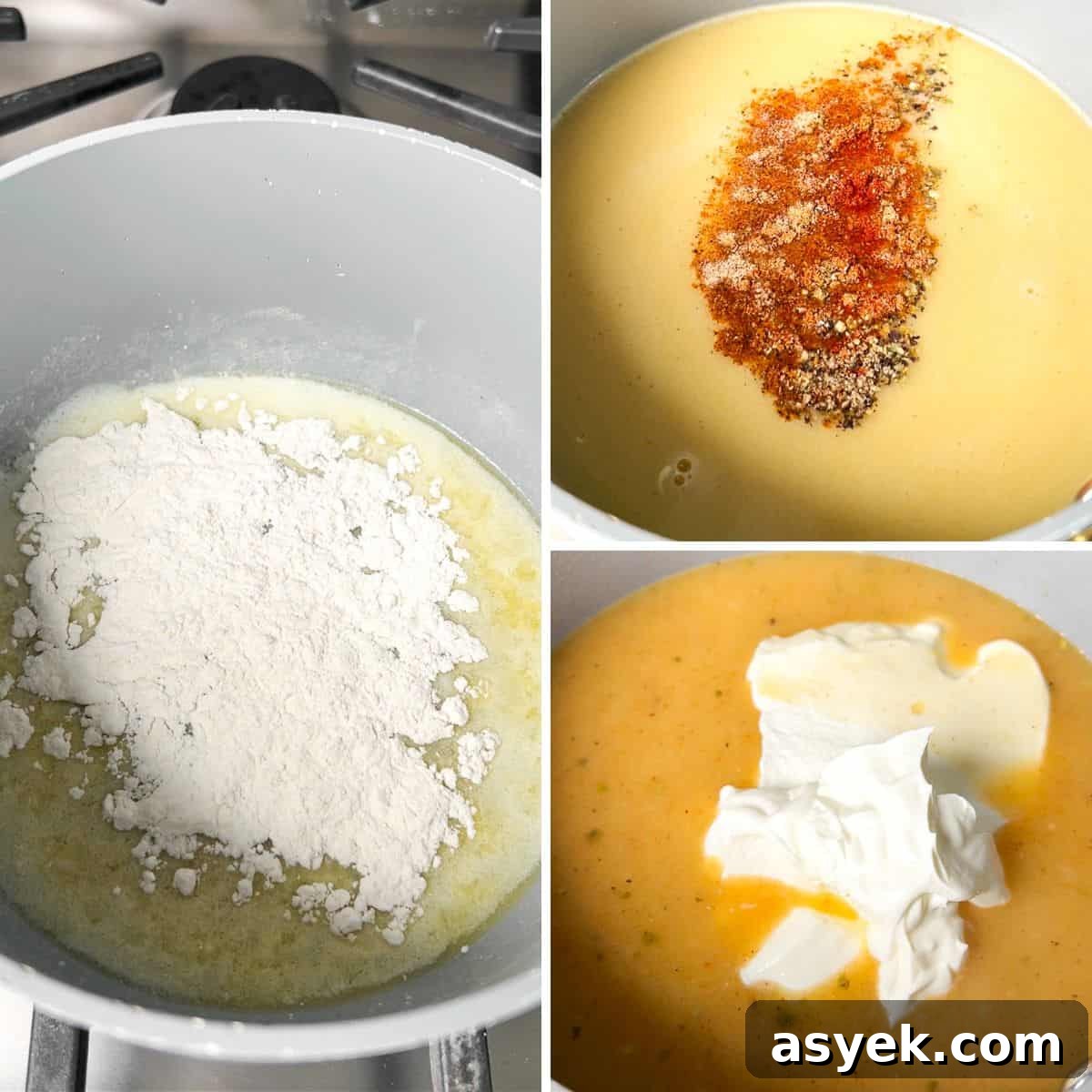 how to make the sauce for white chicken enchiladas