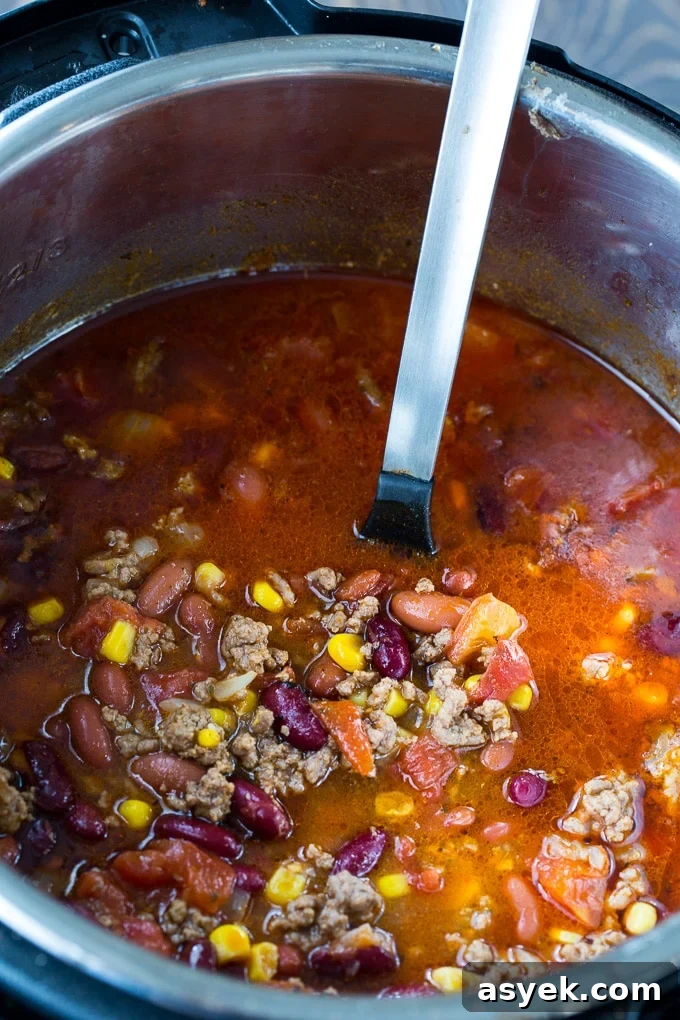 Instant Pot Taco Soup is an easy dinner recipe made with ground beef