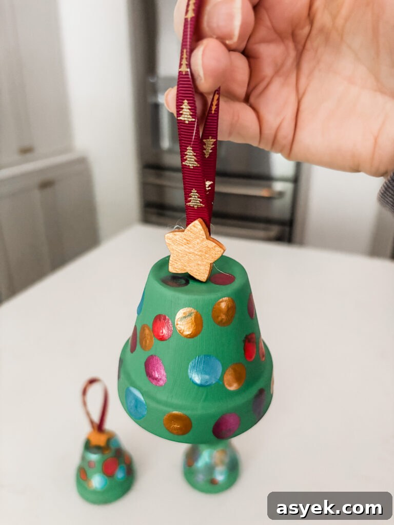 DIY Clay Pot Christmas Ornaments: Holiday Decor Project 2 The finished Clay Pot Ornaments