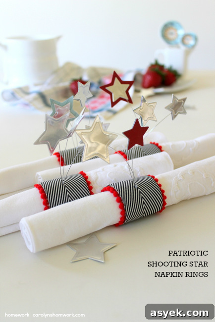 Image for Patriotic Shooting Star Napkin Rings
