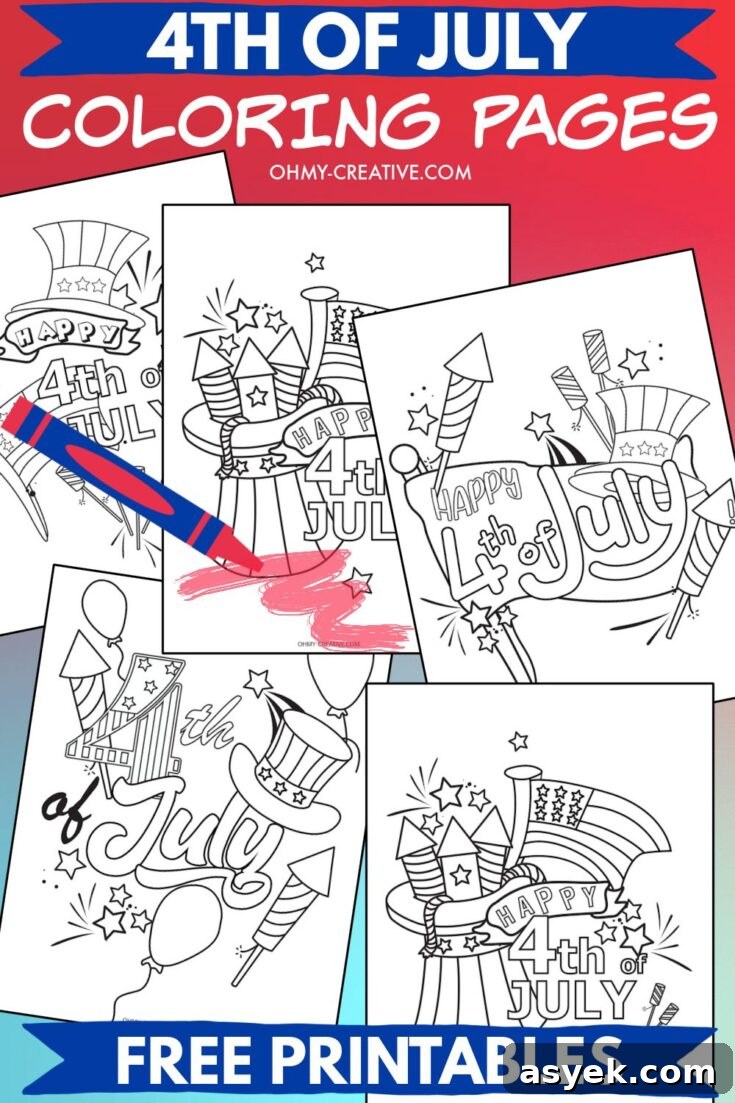 Image for Free Printable Fourth of July Coloring Pages