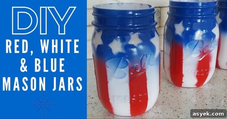 Image for DIY Red, White and Blue Mason Jars