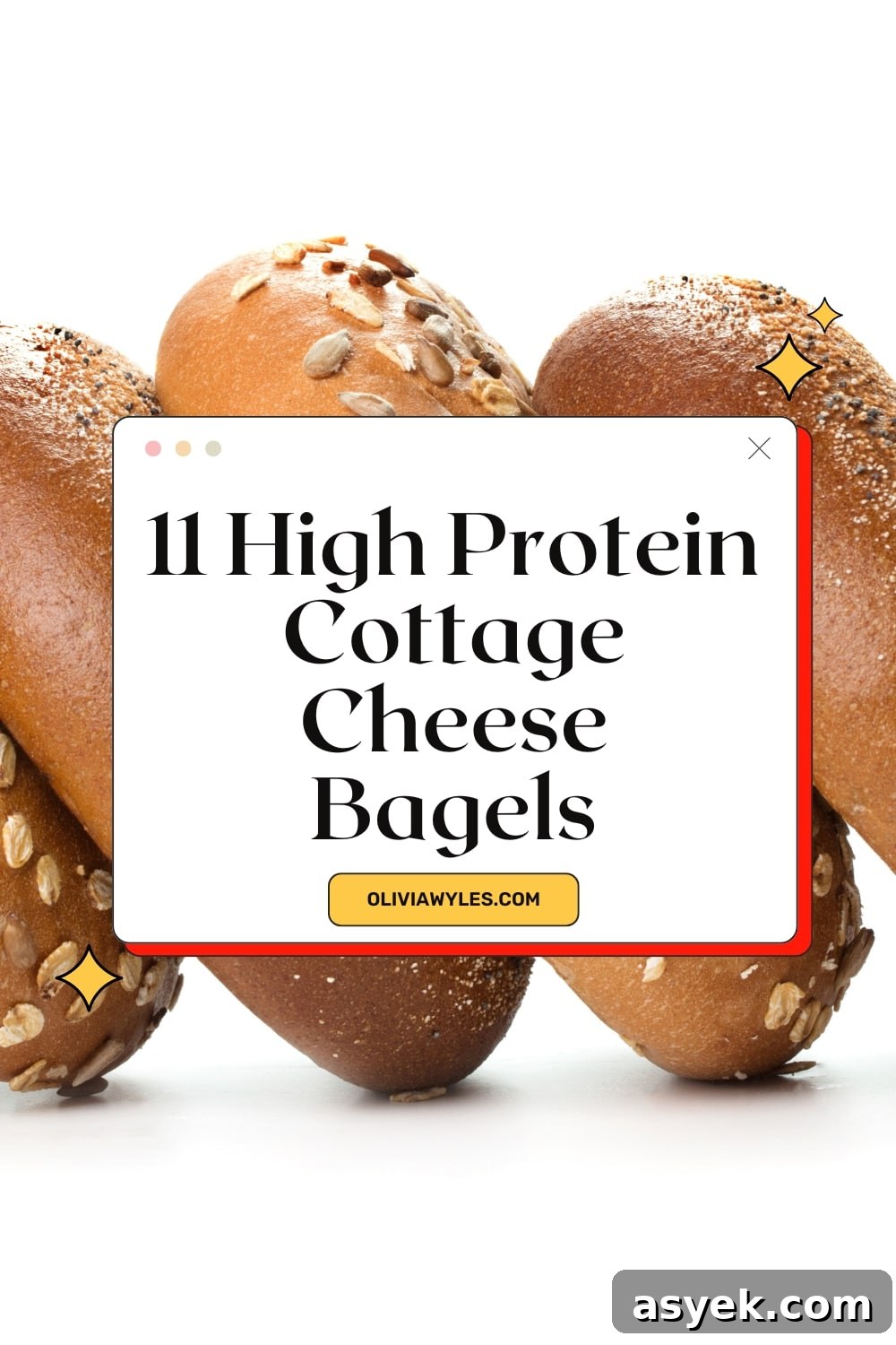 High Protein Cottage Cheese Bagels Pin Image