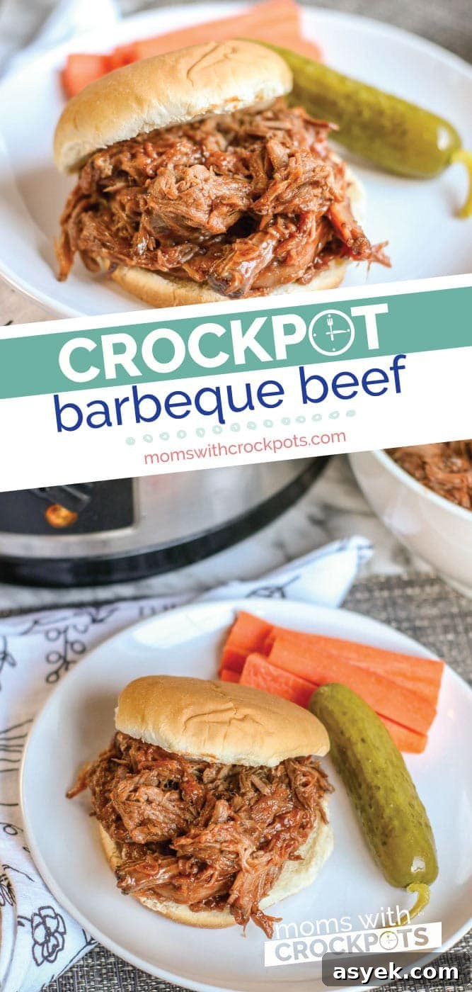 Slow Cooker Pulled BBQ Beef Recipe 2 Crockpot Barbeque Beef