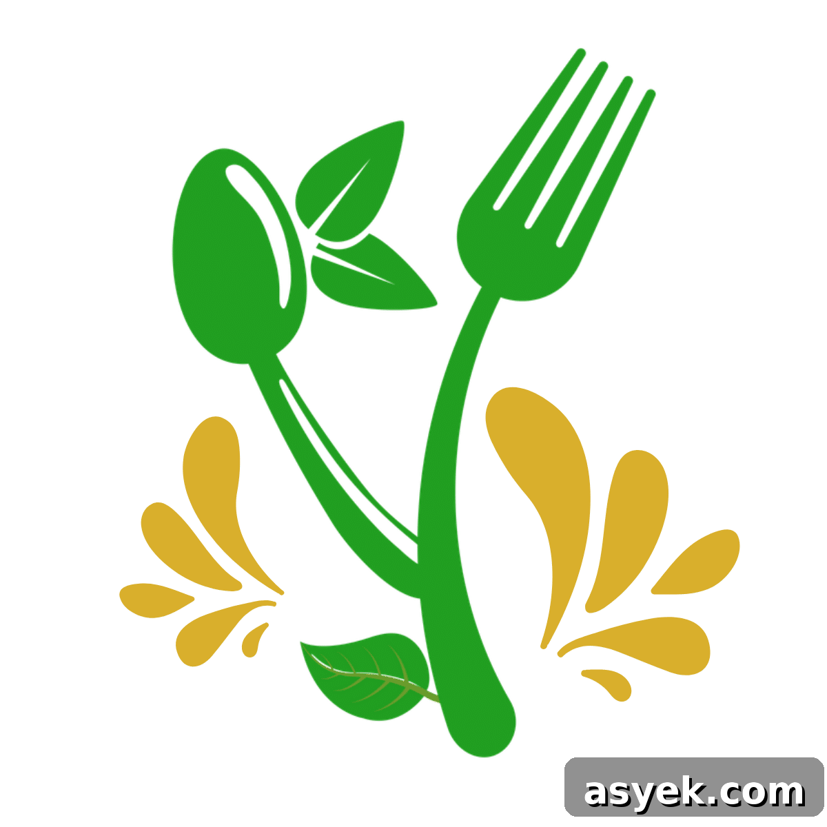 graphic of fork and spoon connected in a plant.