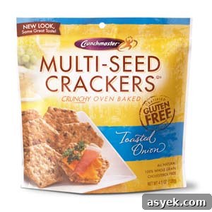 Image: Crunchmaster Gluten Free Multi-Seed Crackers - Toasted Onion