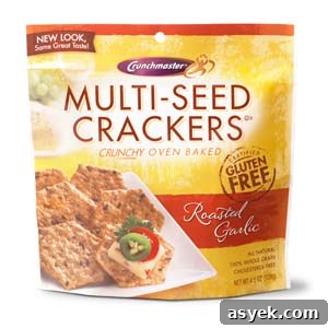 Image: Crunchmaster Gluten Free Multi-Seed Crackers - Roasted Garlic