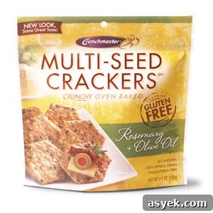 Image: Crunchmaster Gluten Free Crackers - Multi-Seed  - Rosemary and Olive OIl