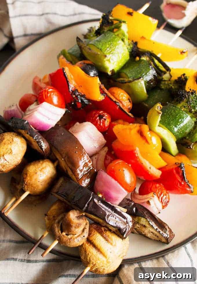 How to Make Grilled Rainbow Vegetable Kabobs 2 These rainbow veggie kabobs are the perfect summer side dish! Serve them with my delicious and easy to make grilled lemon garlic sauce.