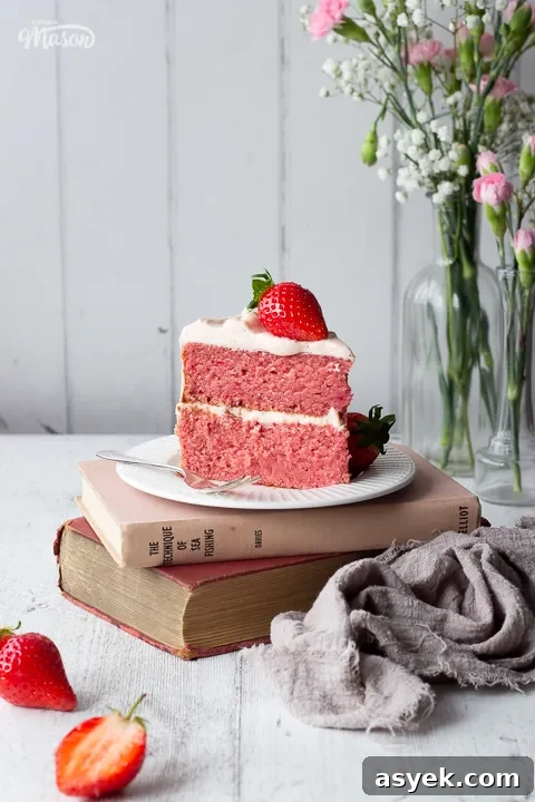 A slice of cake on a plate stacked on a couple of books