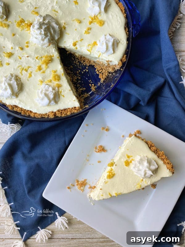 Slice of Lemon Icebox Pie