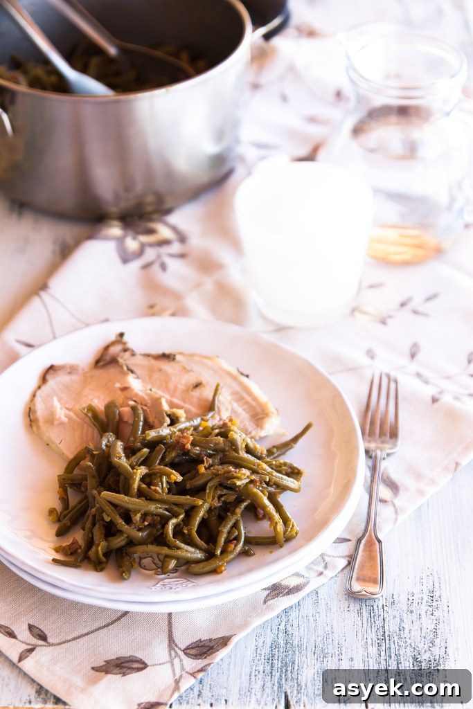 Stewed French beans