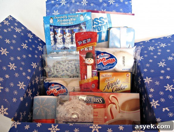 Snow Theme Military Care Package | The Monday Box Winter Theme Military Care Package