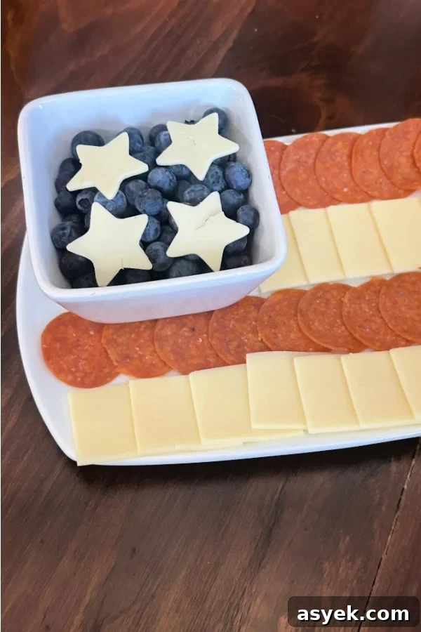American flag appetizer