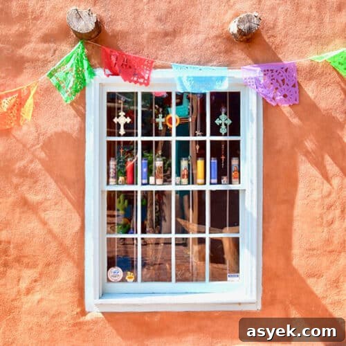 colorful window in albuquerque, new mexico