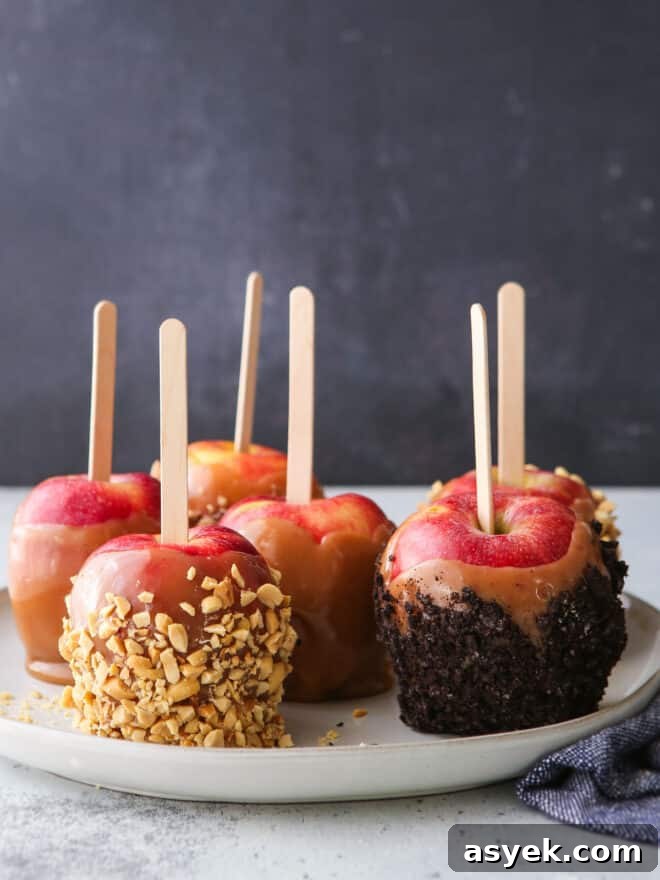 How to Make Caramel Apples: Homemade Recipe 9 plate with caramel apples