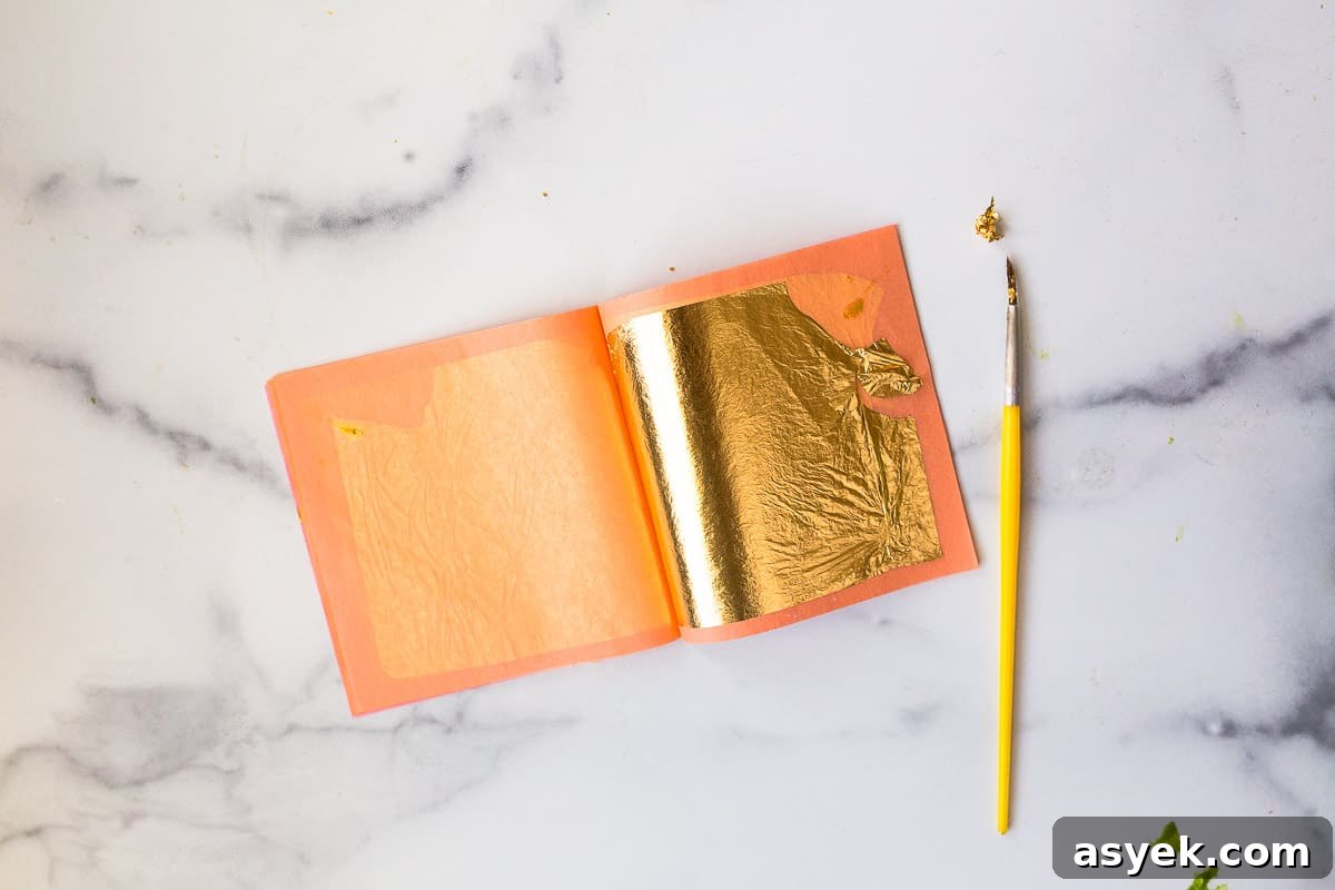 how to use edible gold leaf