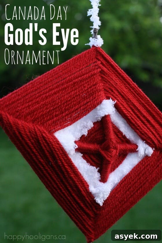 5 Canada Day Crafts Kids Will Love 3 Canada Day God's Eye Ornament
