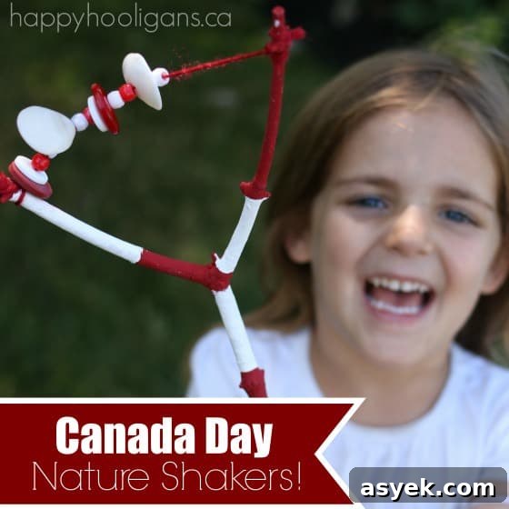 5 Canada Day Crafts Kids Will Love 5 Canada Day craft idea for preschoolers - Nature rattles made from twigs, beads, buttons and shells