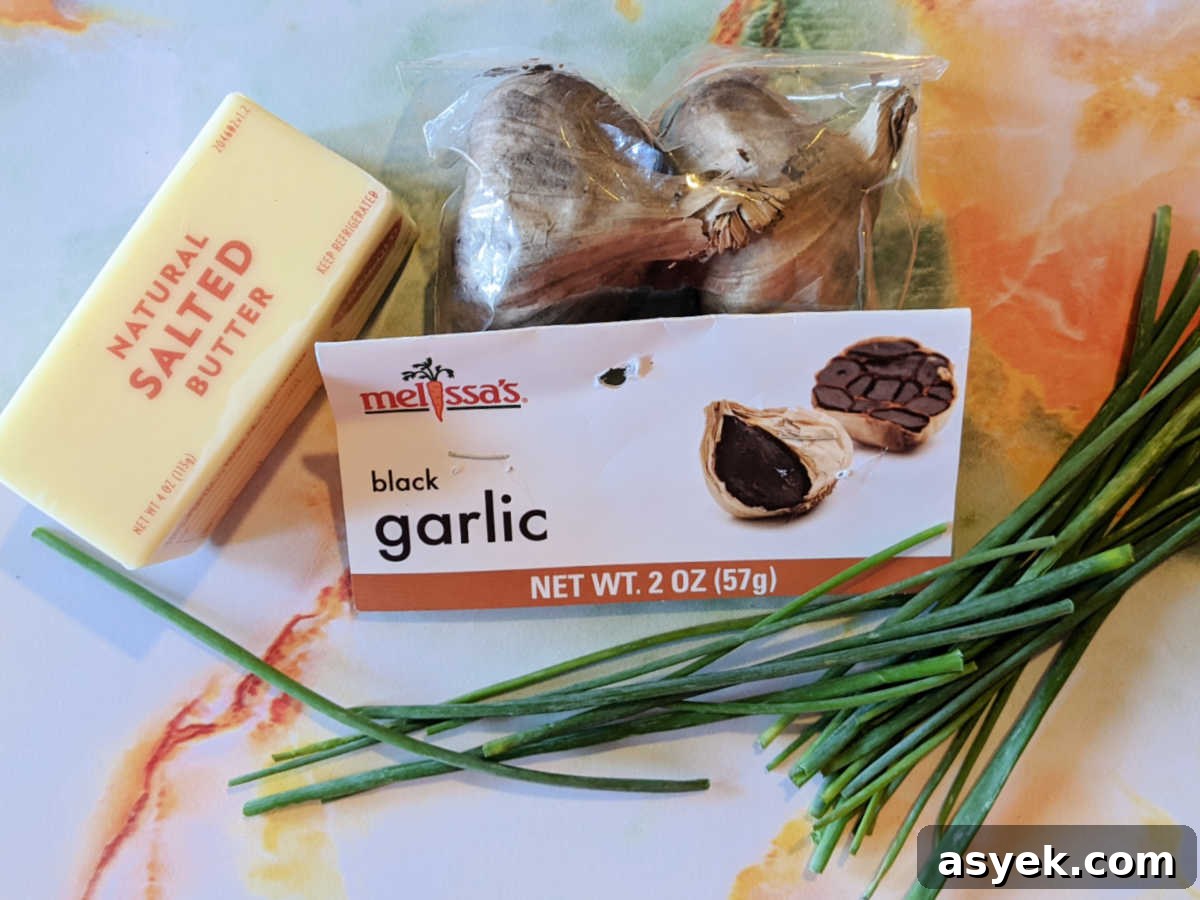 ingredients black garlic butter