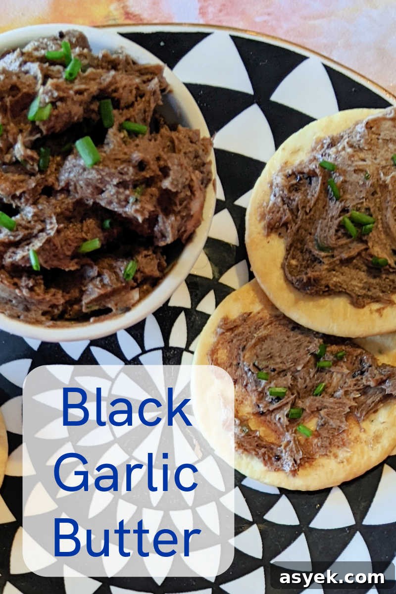 black garlic compound butter