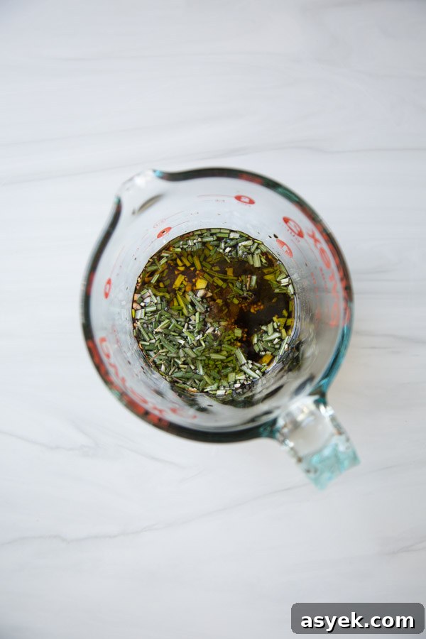 Balsamic Pork Loin Marinade for Grilling or Roasting 10 balsamic pork loin marinade in a cup measure