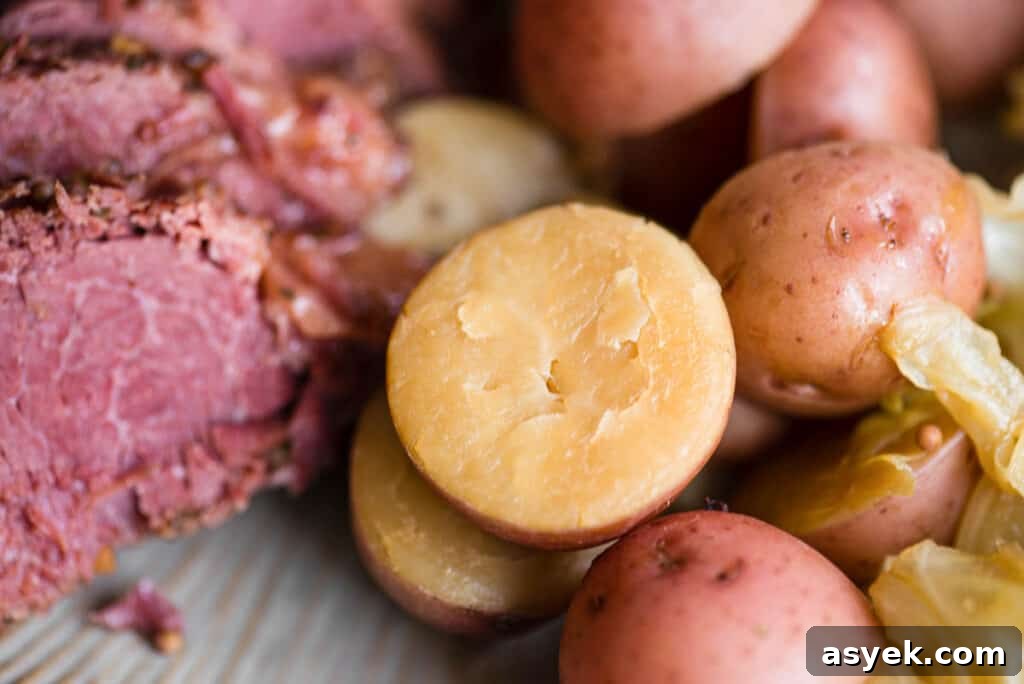 potatoes with Corned Beef and cabbage