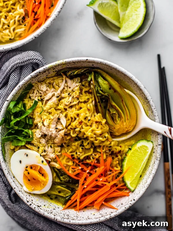 Elderberry Syrup Recipe: Homemade Step-by-Step Guide 8 Bowl of chicken curry ramen soup.
