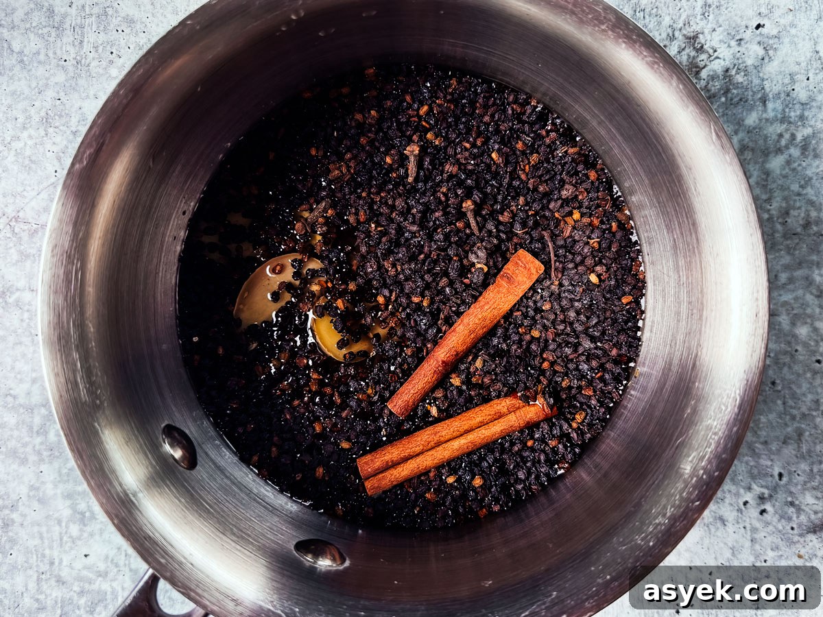 Elderberry Syrup Recipe: Homemade Step-by-Step Guide 4 Making elderberry syrup on the stove