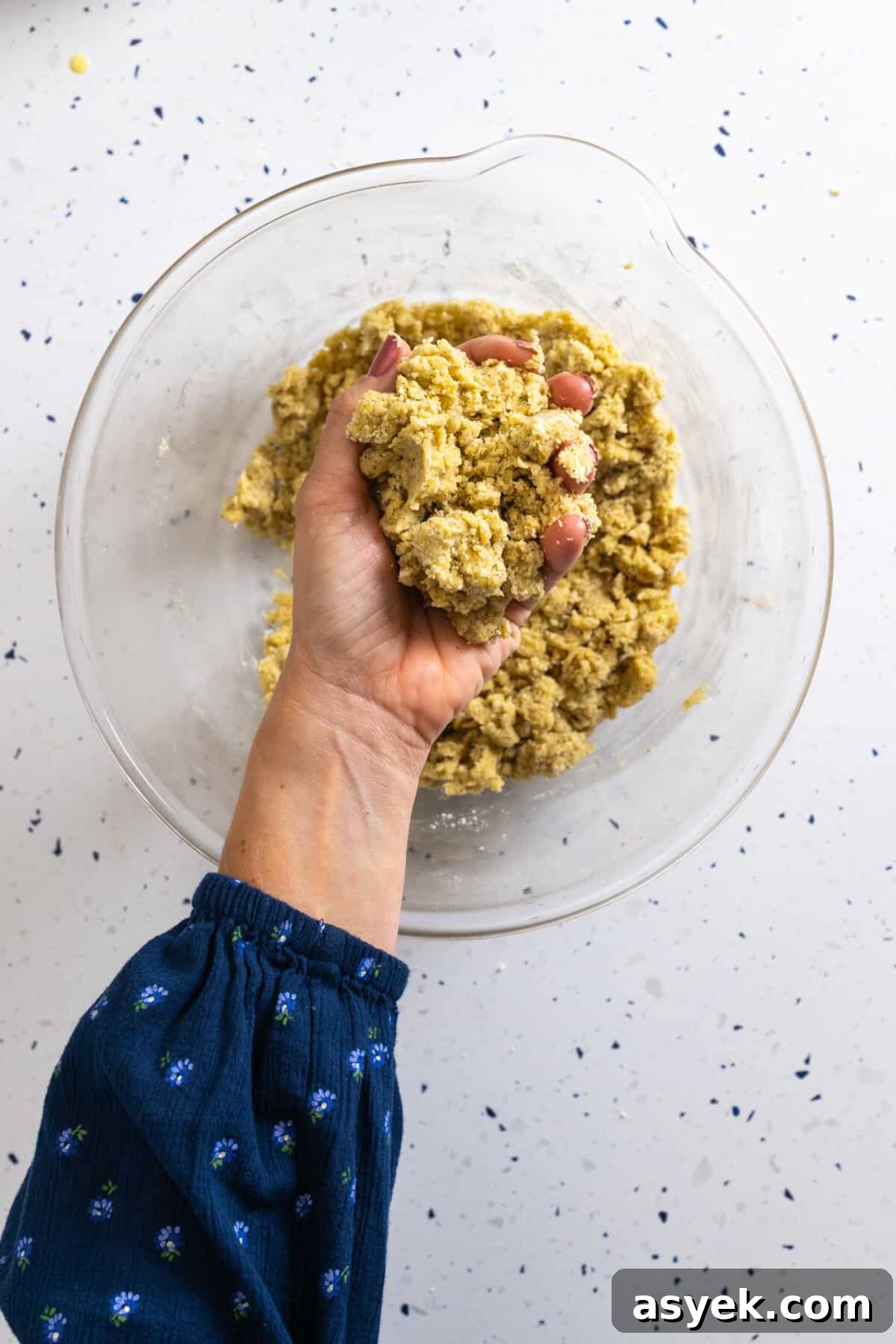 crumbled savory tart dough