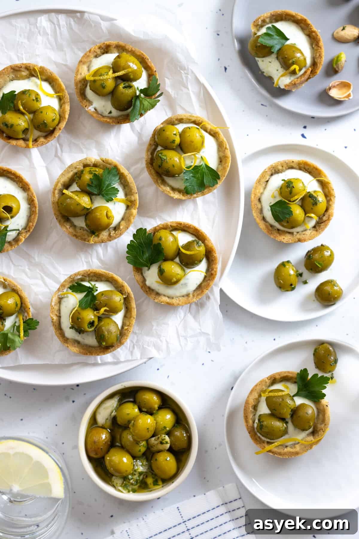 Herby Olive Goat Cheese Tartlets