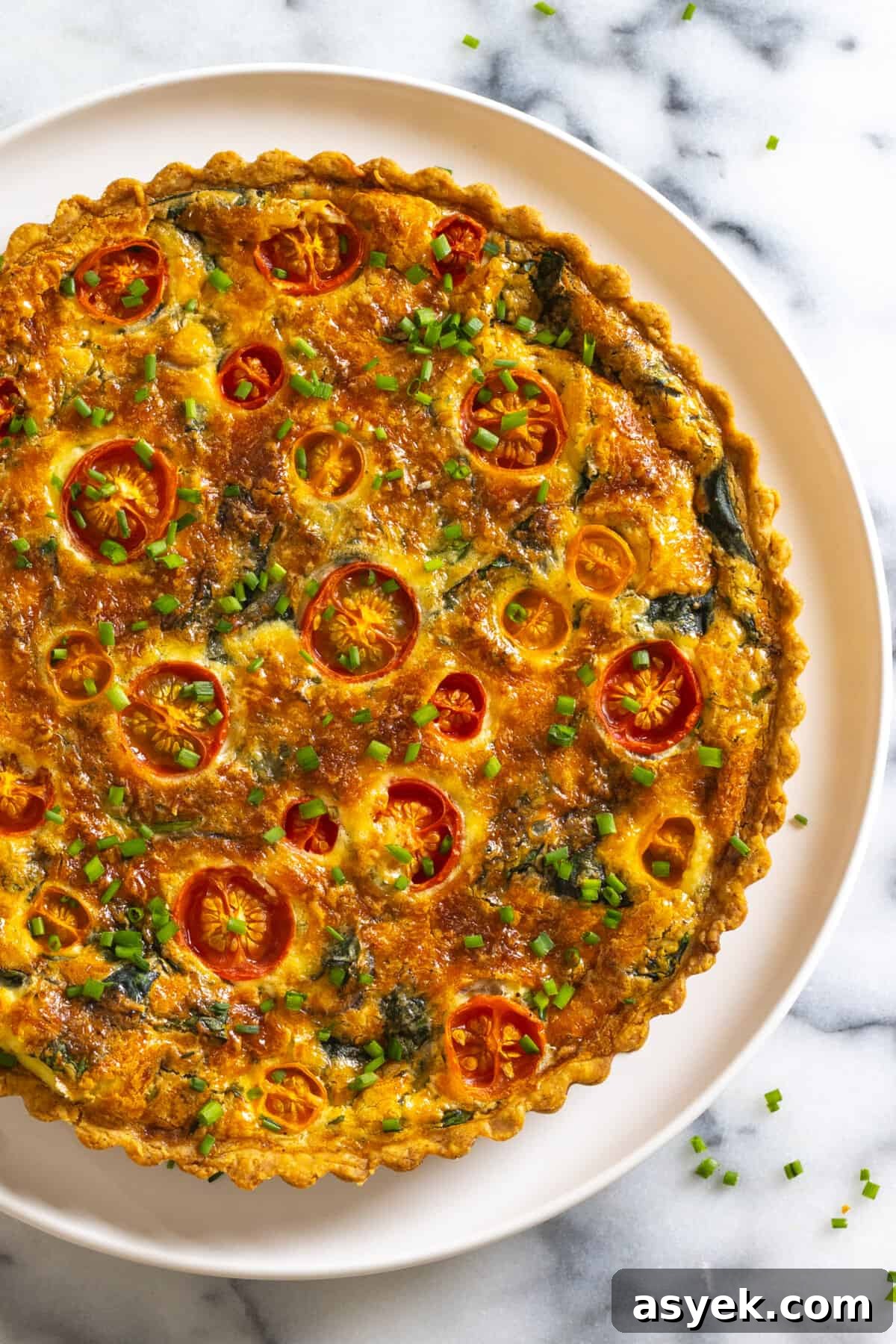 Spinach Tomato Quiche