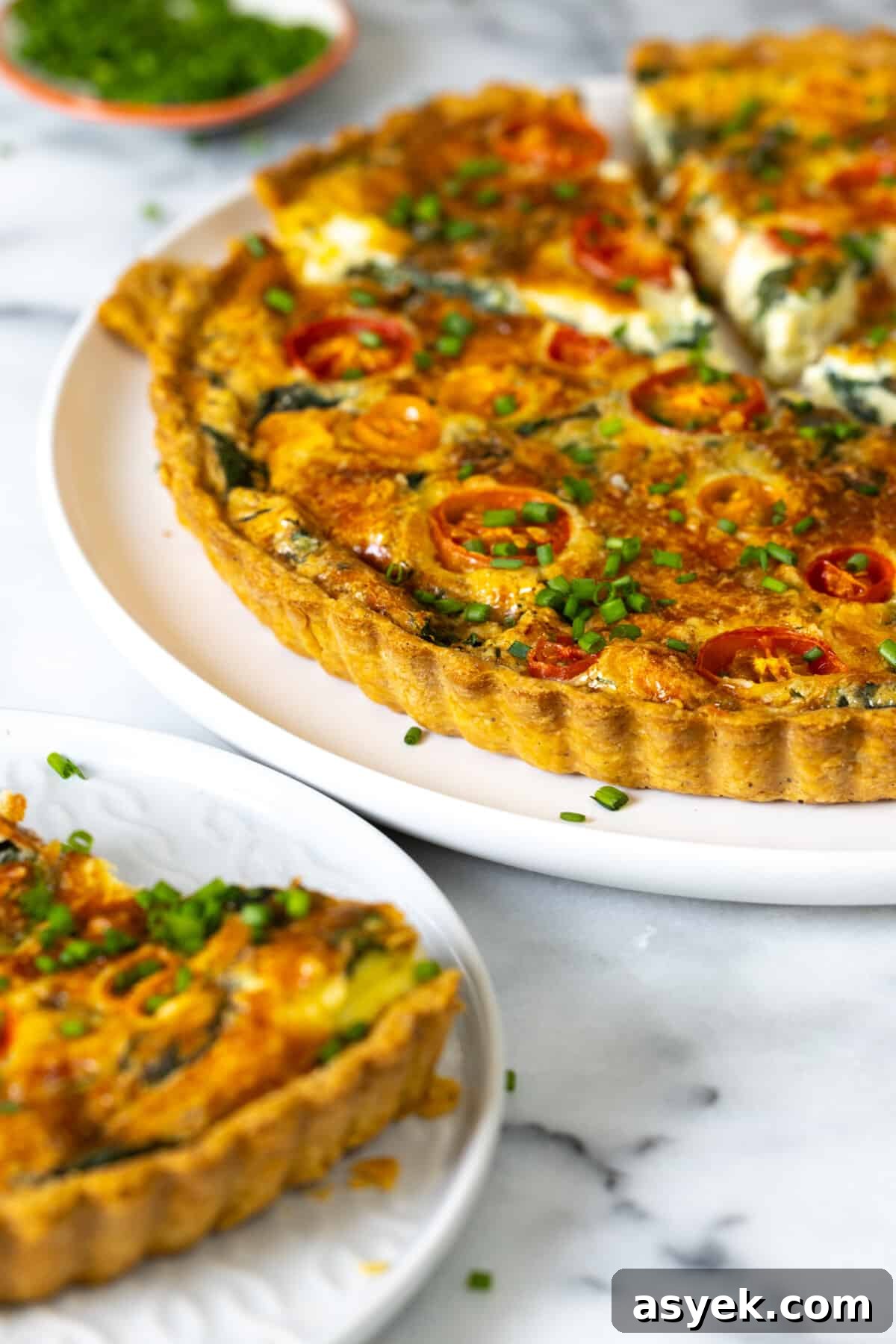 Spinach Tomato Quiche