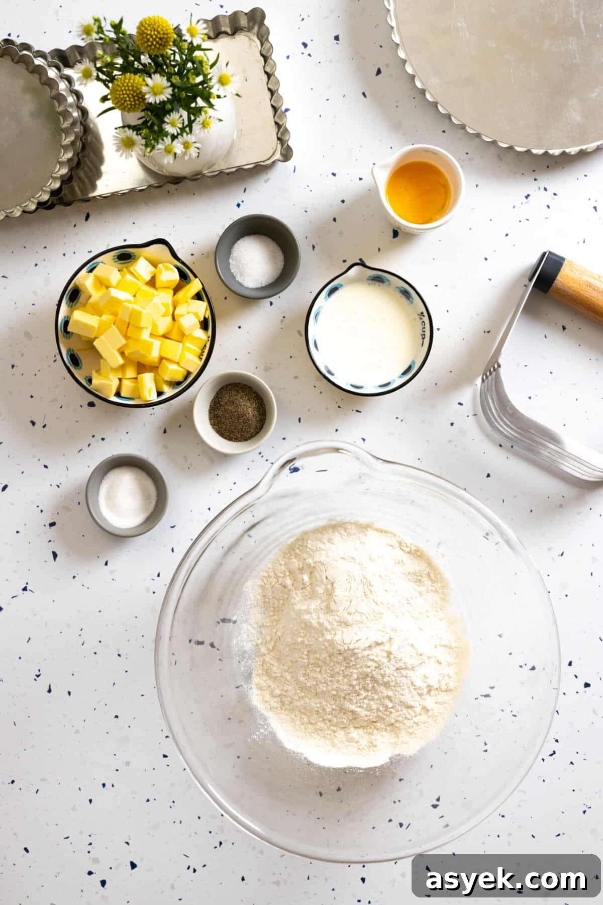 Savory Tart Dough ingredients