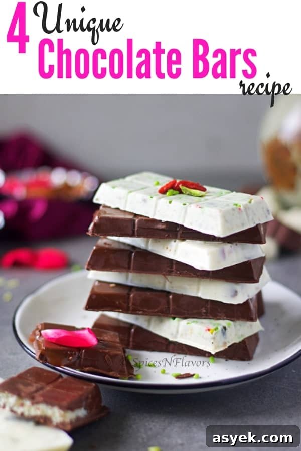 4 Unique Homemade Chocolate Bar Recipes with Creative Flavors 7 pin image of homemade chocolate bar