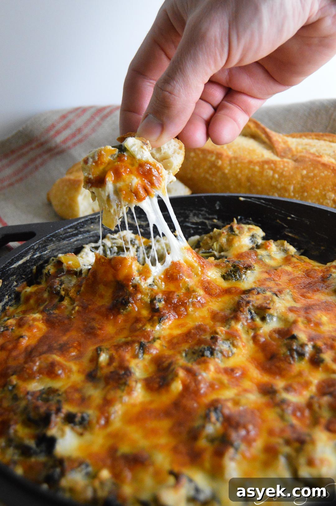 Creamy Collard Greens and Cheese Dip Recipe 3 Cheesy Collard Greens Dip closeup