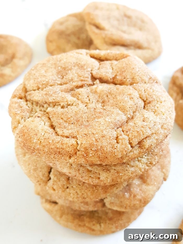 Chewy Cream Cheese Snickerdoodles - These egg free cinnamon cream cheese cookies are pleasantly chewy and so easy to make. This is a no chill recipe without cream of tartar. | Beat Bake Eat