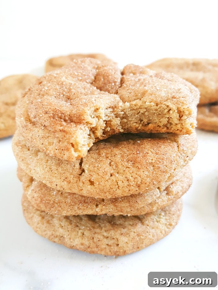 Chewy Cream Cheese Snickerdoodles - These egg free cinnamon cream cheese cookies are pleasantly chewy and so easy to make. This is a no chill recipe without cream of tartar. | Beat Bake Eat