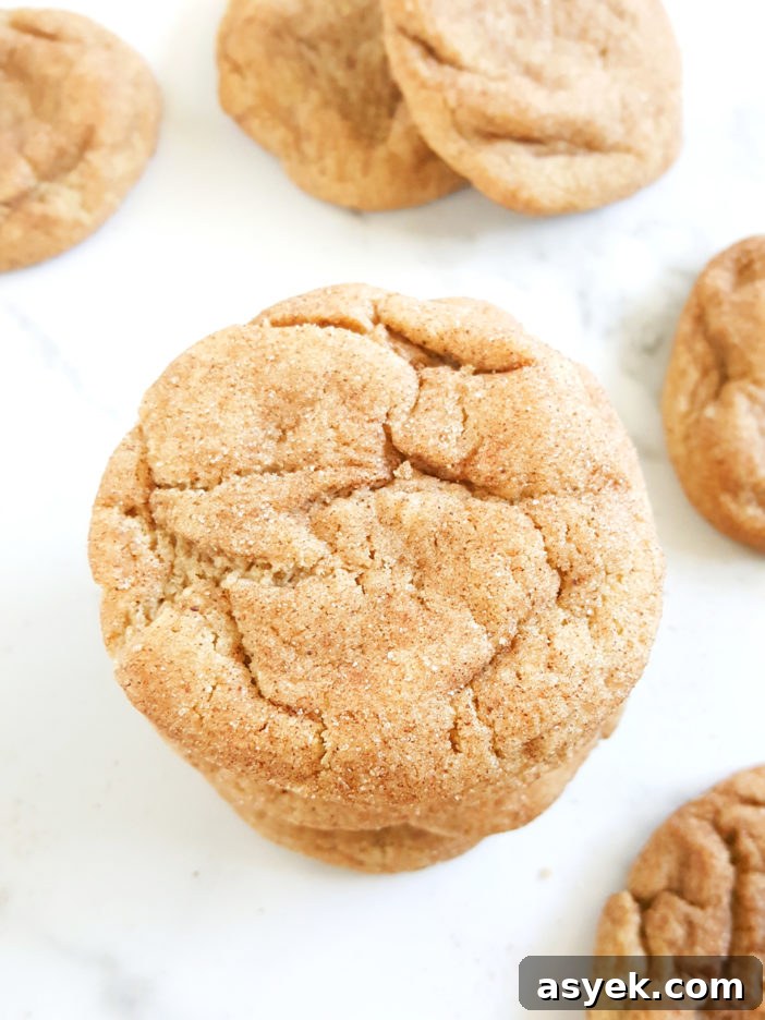 Chewy Cream Cheese Snickerdoodles - These egg free cinnamon cream cheese cookies are pleasantly chewy and so easy to make. This is a no chill recipe without cream of tartar. | Beat Bake Eat