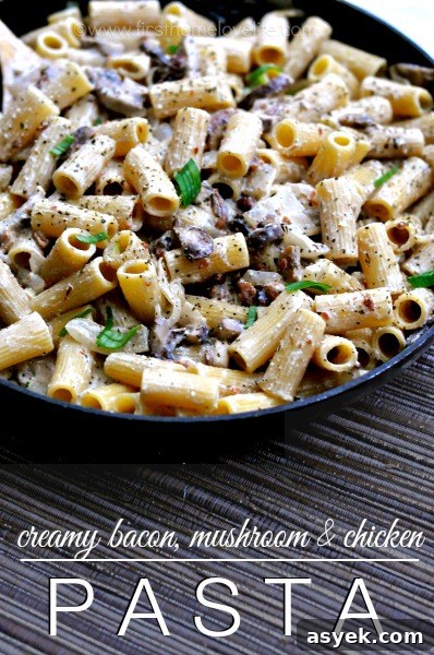 Over 25 Mushroom Recipes: Soups, Pastas, Mains 14 Bacon, Mushroom, Chicken Pasta | 25+ mushroom recipes