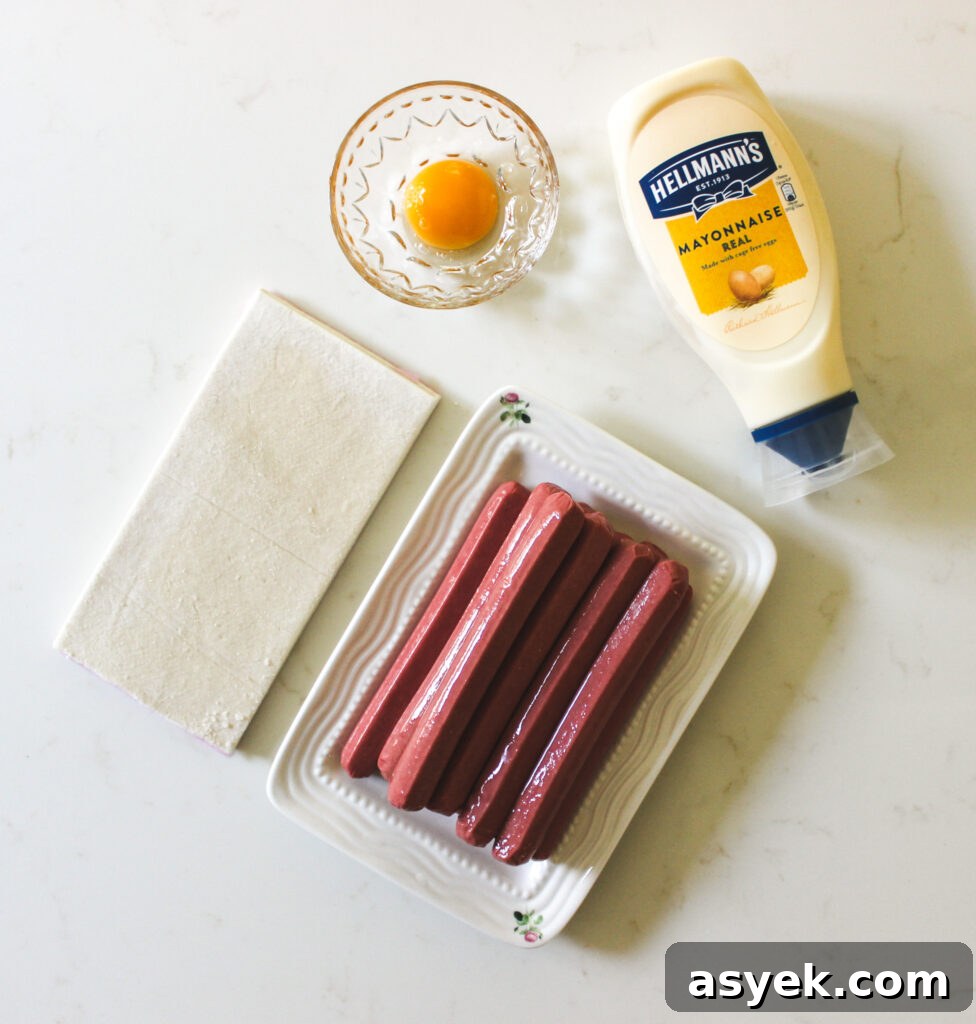 Mummy Hot Dogs ingredients 