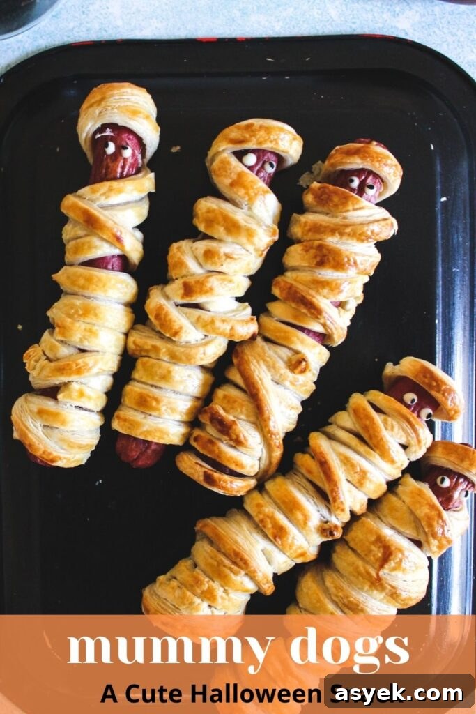 Mummy Hot Dogs with Logo