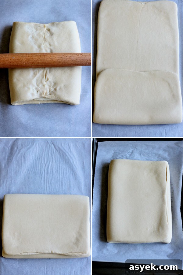 How to Make Butter Croissants at Home — Croissant Series Part 1 10 Butter croissants dough lamination turn 1.