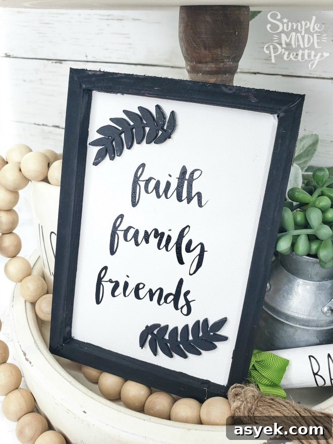 DIY Reverse Canvas Sign