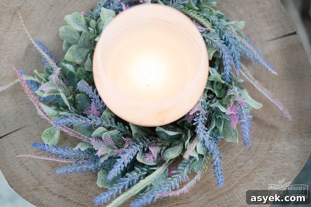 Lavender Candle Wreath