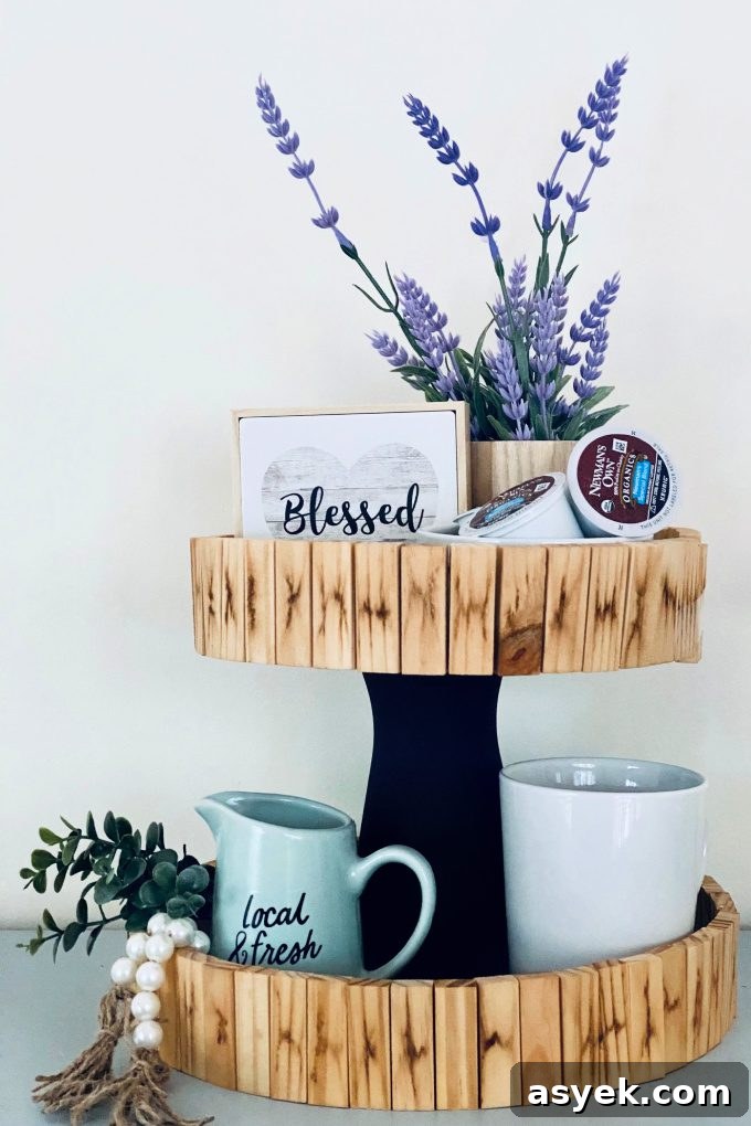 Wood Tiered Tray