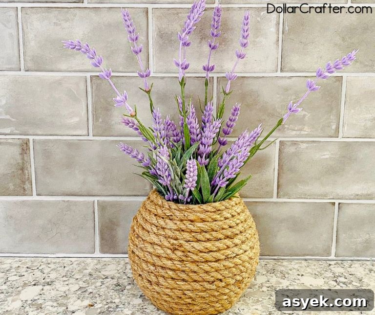 DIY Dollar Tree Rope Vase