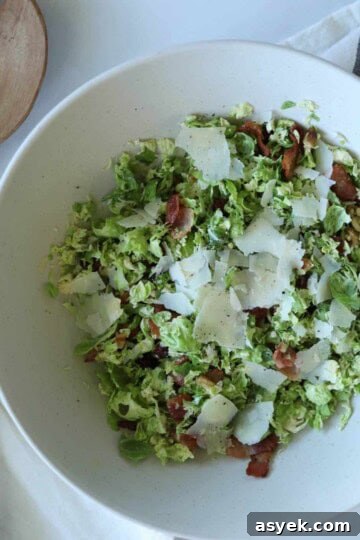 Shaved brussels sprout salad with parmesan