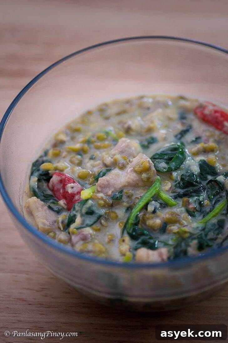 Mung Beans in Coconut Milk with Pork (Ginataang Monggo) 3 ginataang monggo with pork recipe